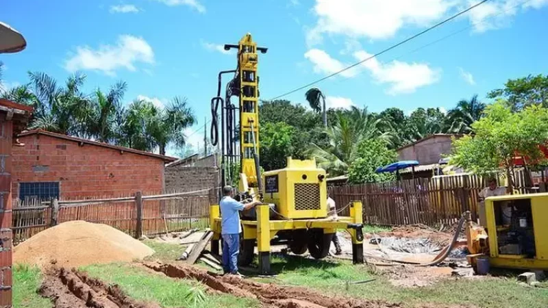 Abertura de poços artesianos